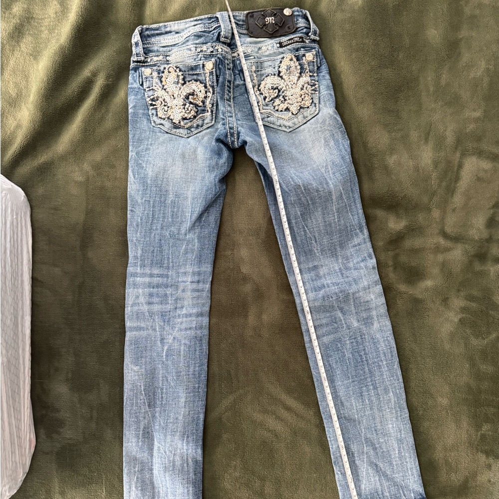 Miss Me Kids Blue Jeans with Embellished Pockets